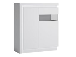 Sideboard Feldeli 112 (Weiss + Weiss glänzend)
