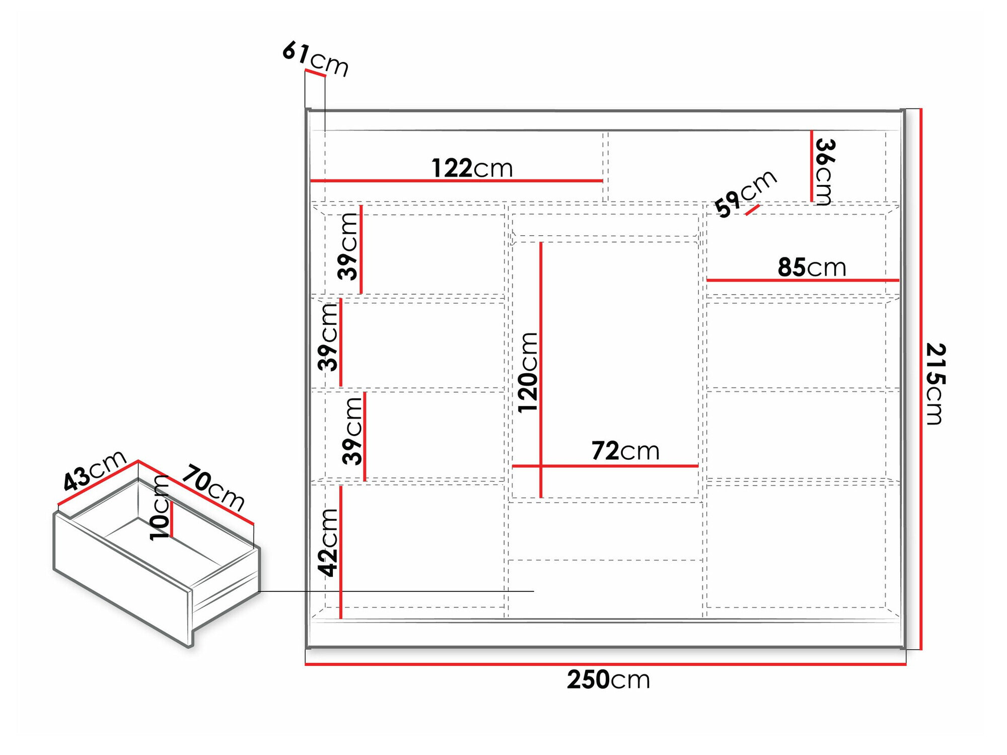Garderobeskab Honolulu 233