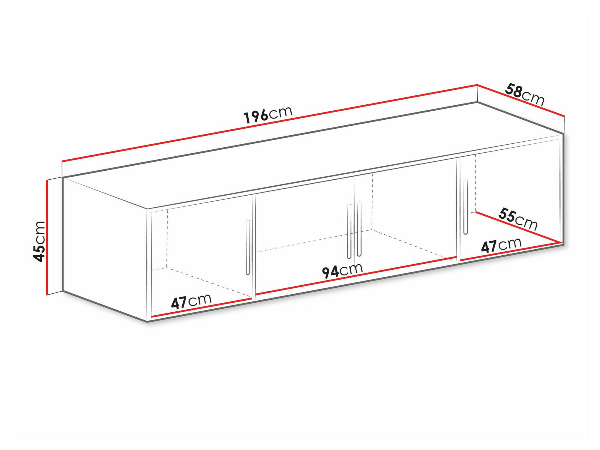 Dressoir Dortivu (Wellington eik)