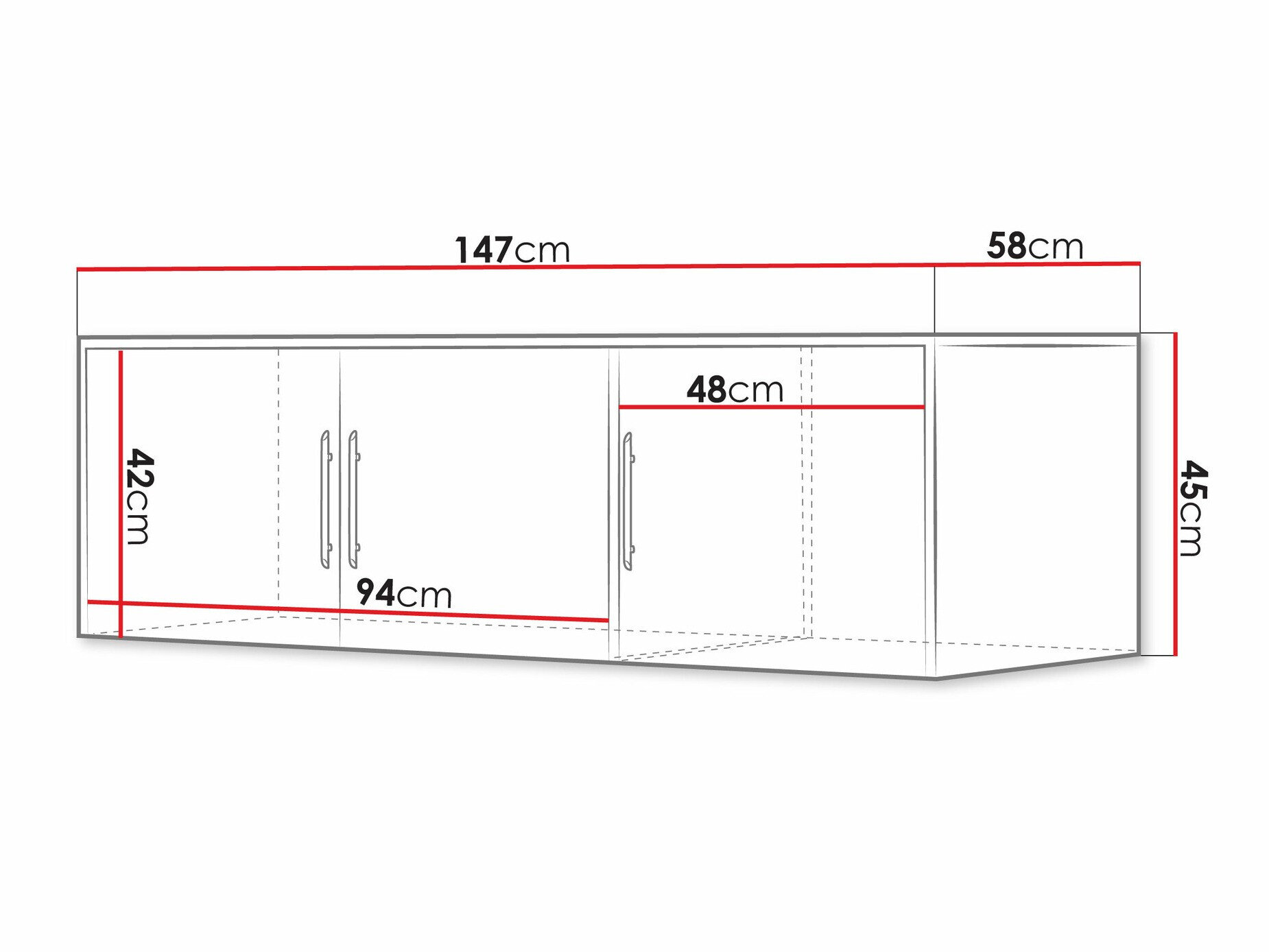 Garderobeskab Dortivu IV (Grafit)