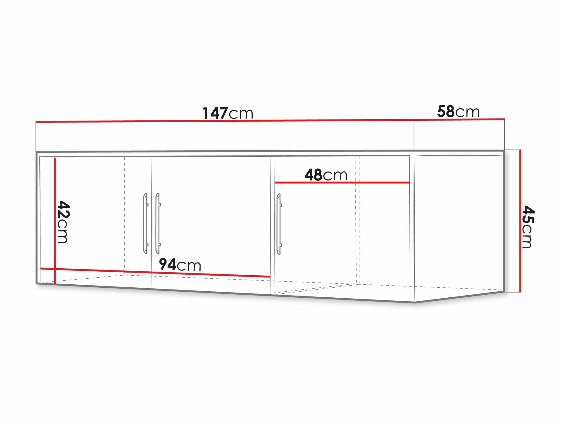 Garderobeskab Dortivu IV (Hvid)