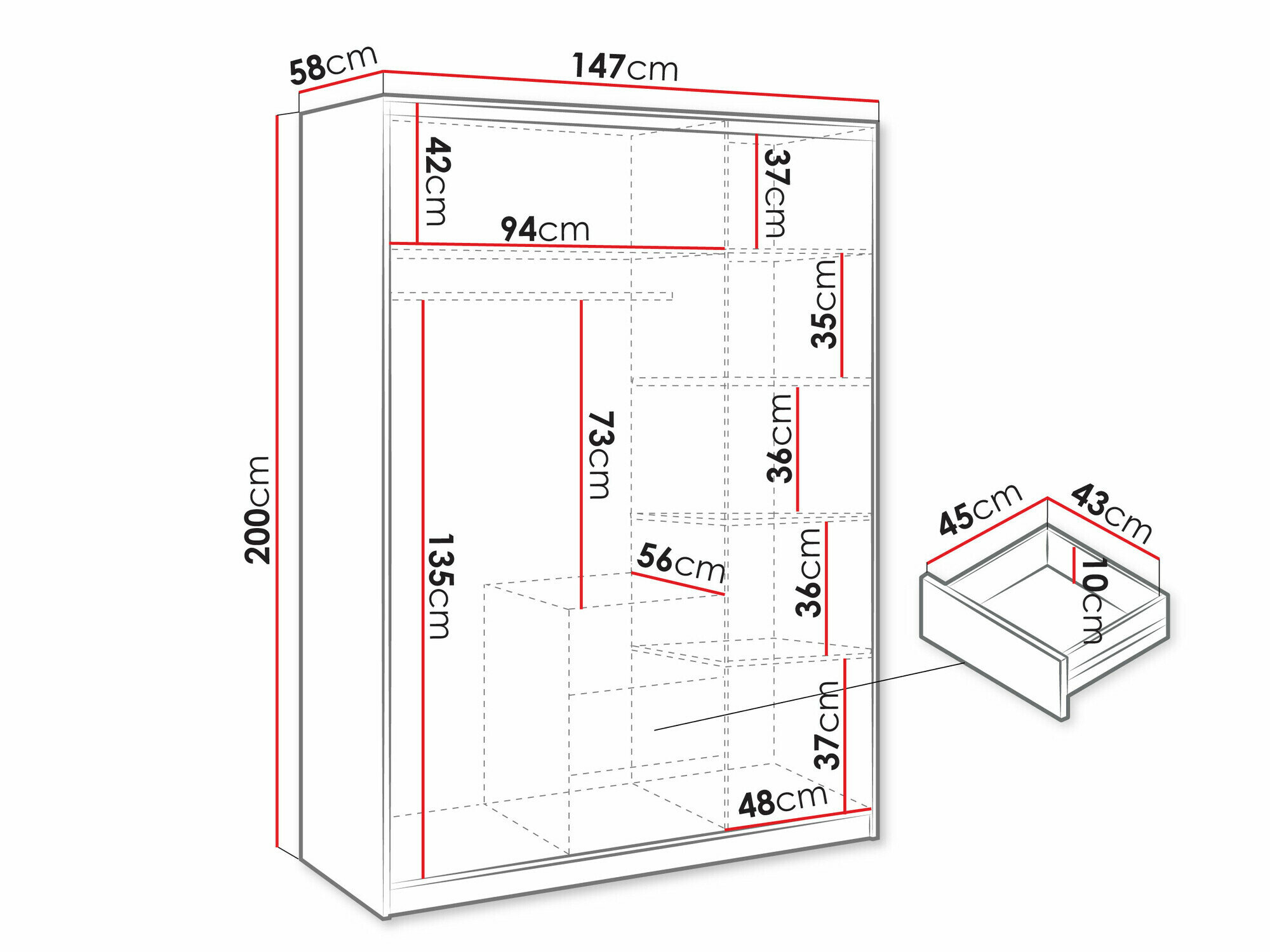 Garderobeskab Dortivu IV (Wellington eg)