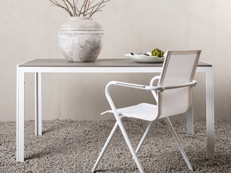 Outdoor tafel Dallas 2712 (Grijs + Wit)