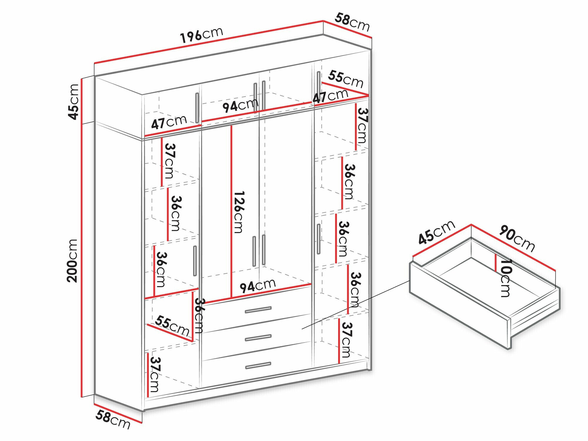Garderobeskab Dortivu I (Wellington eg)