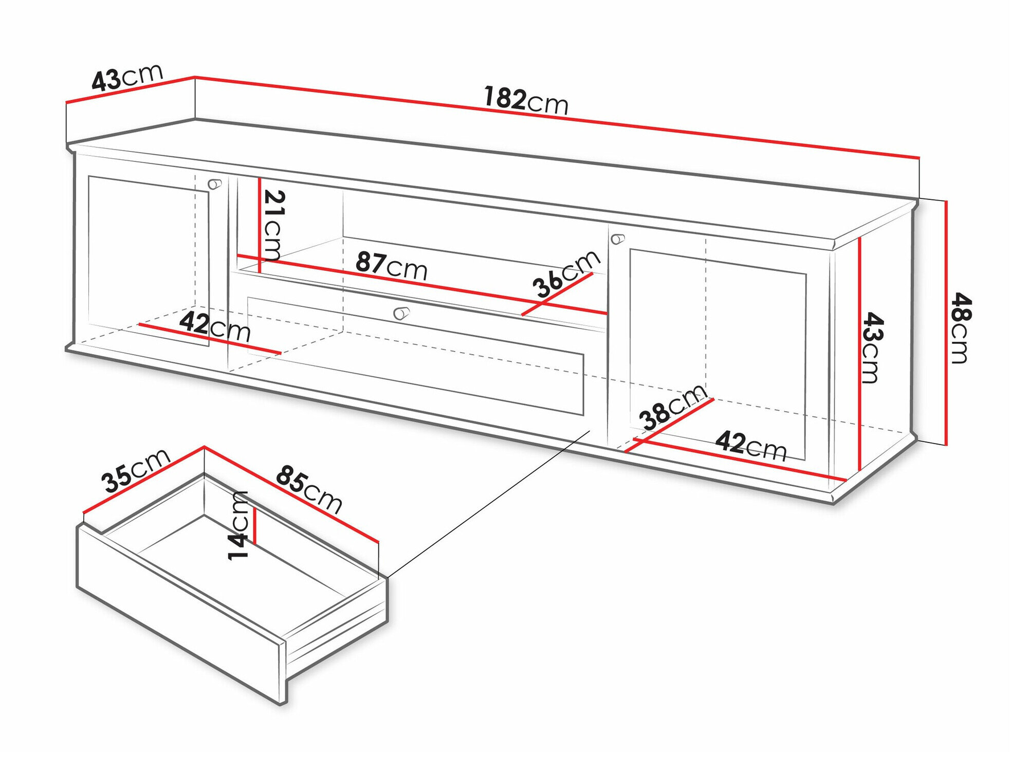 TV-bord Comfivo Ruvlare 103