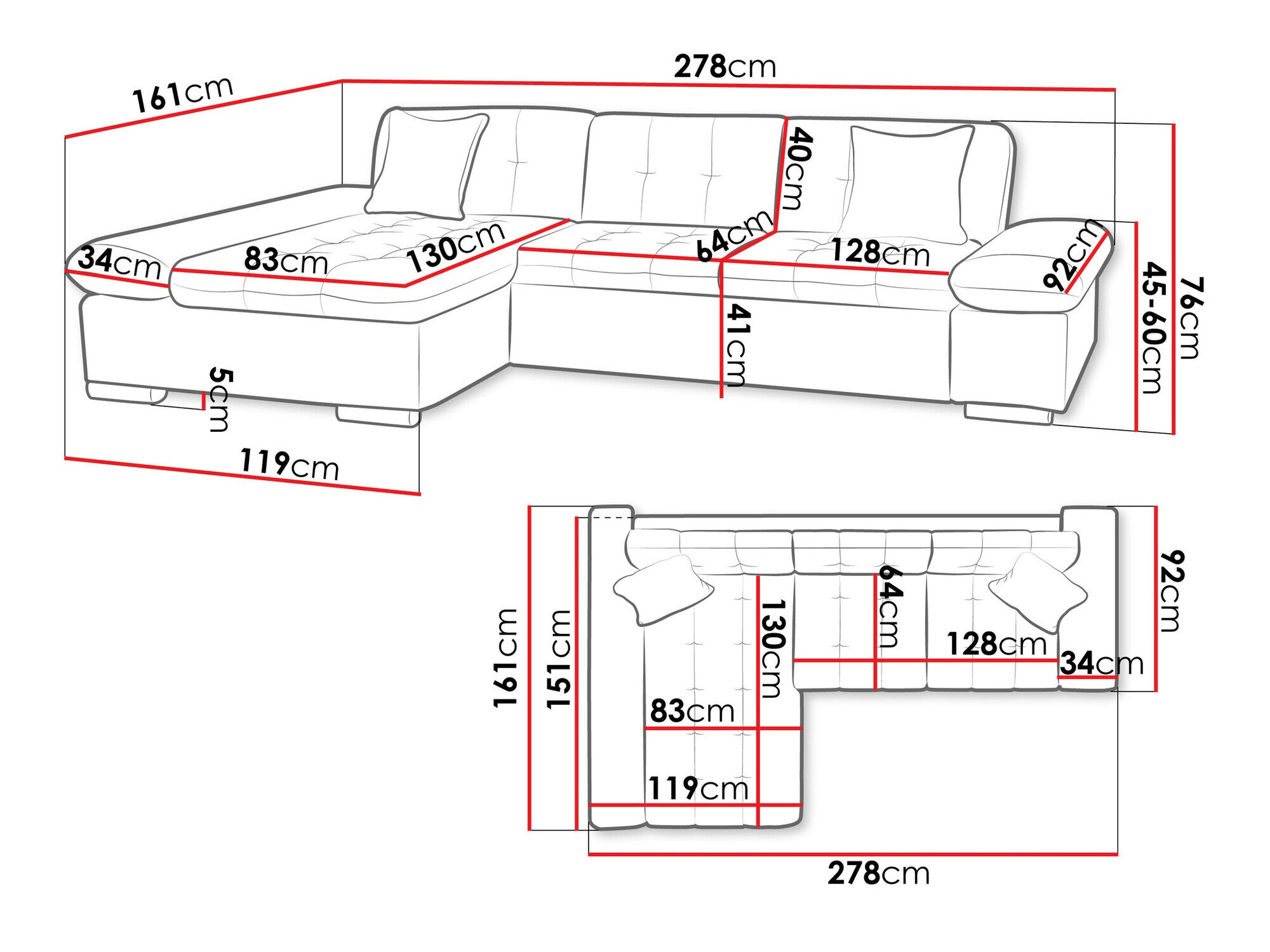 Hjørnesofa Comfivo 219 (Baloo 2074)