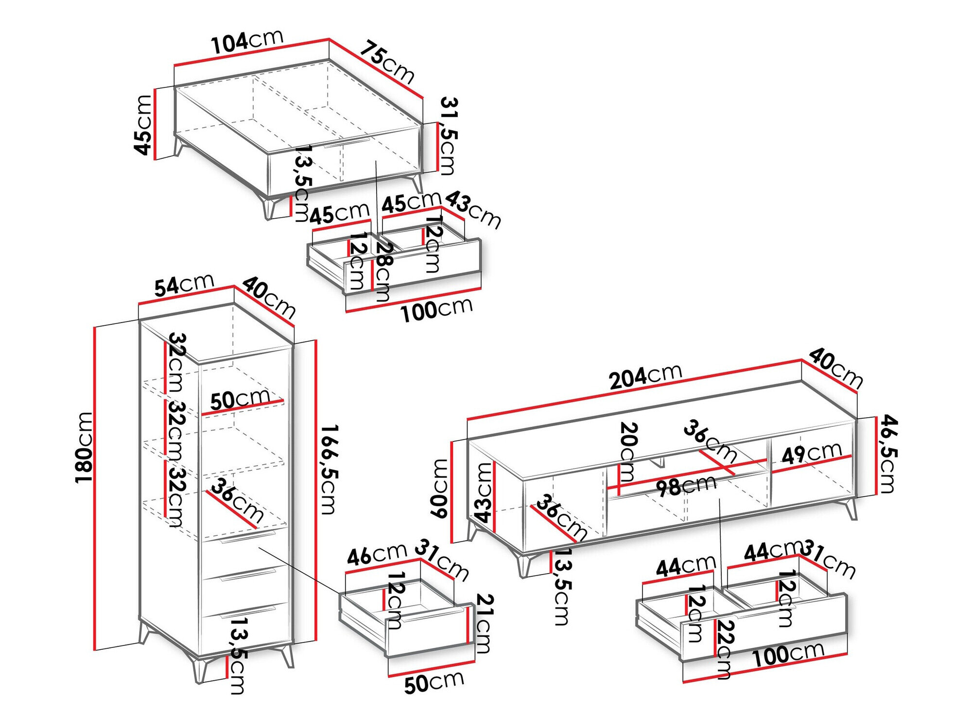 Stuemøbelsæt Comfivo Citrus