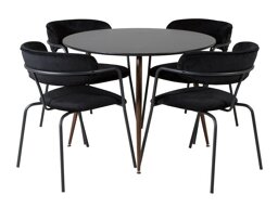 Eetkamerset Dallas 285 (Zwart + Moer)