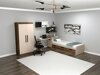 Стенна етажерка Kailua 2184 (Бял + Антрацит + Бор)