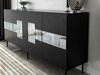 Aparador Kailua 2202 (Negro + plata)