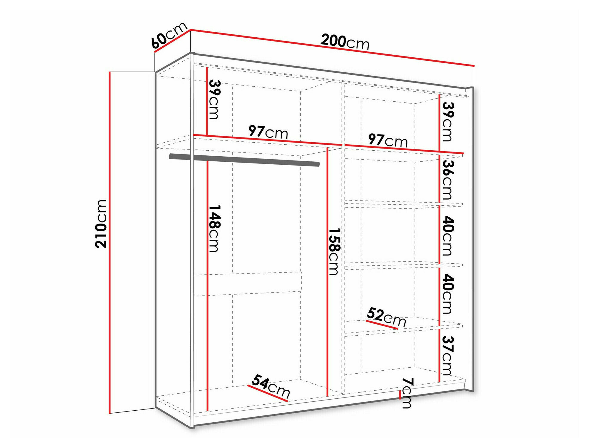 Garderobeskab Comfivo Granium II