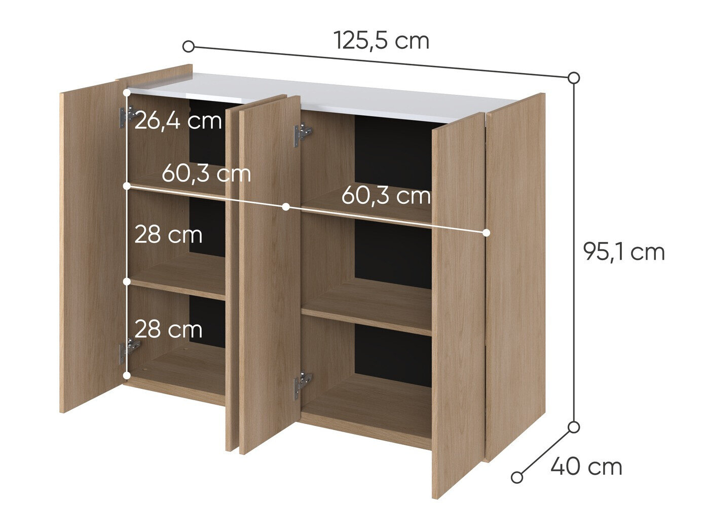 Skænk Fresno 148 (Egetræ)