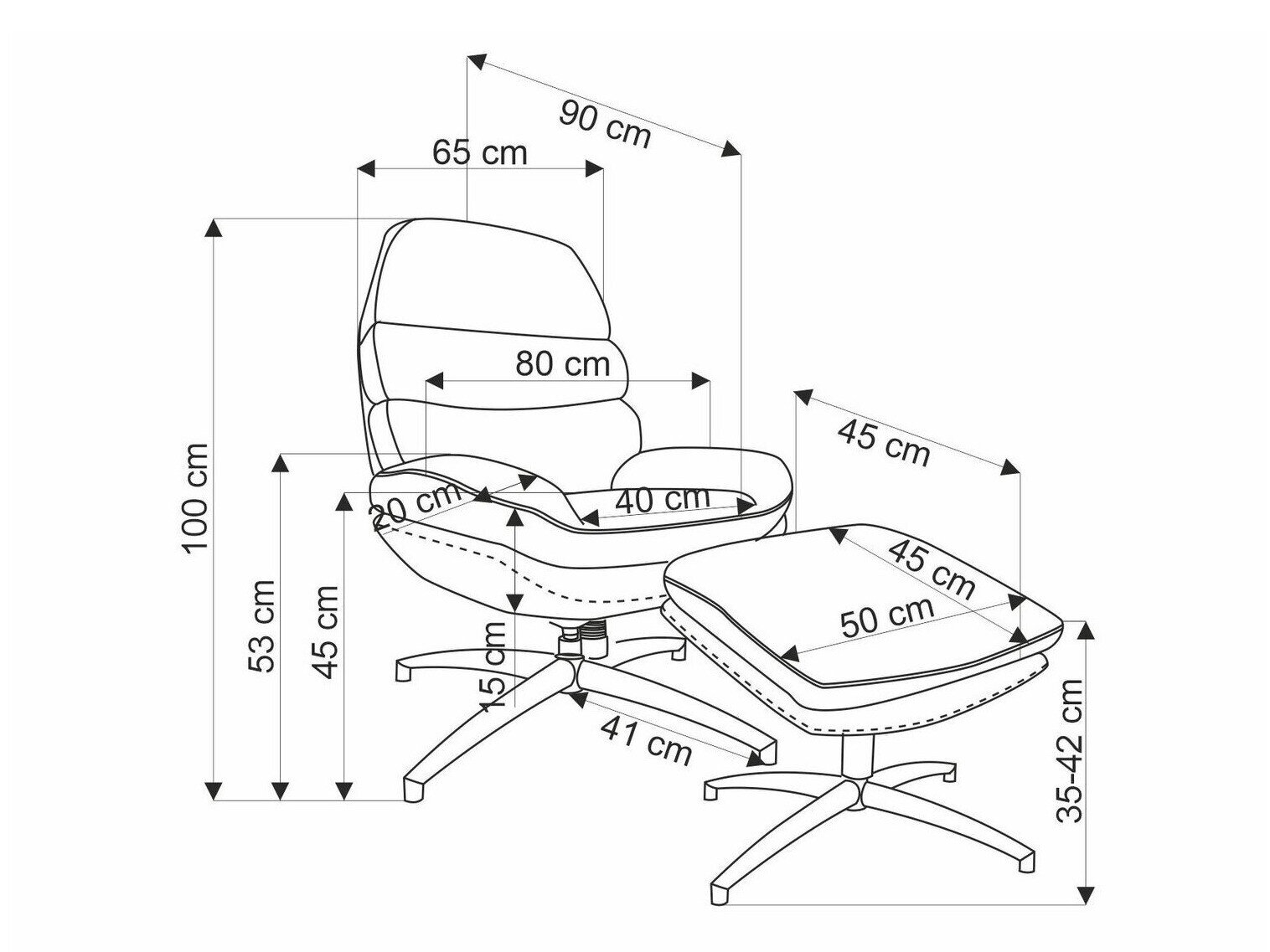 Lænestol Houston 1883 (Blå)