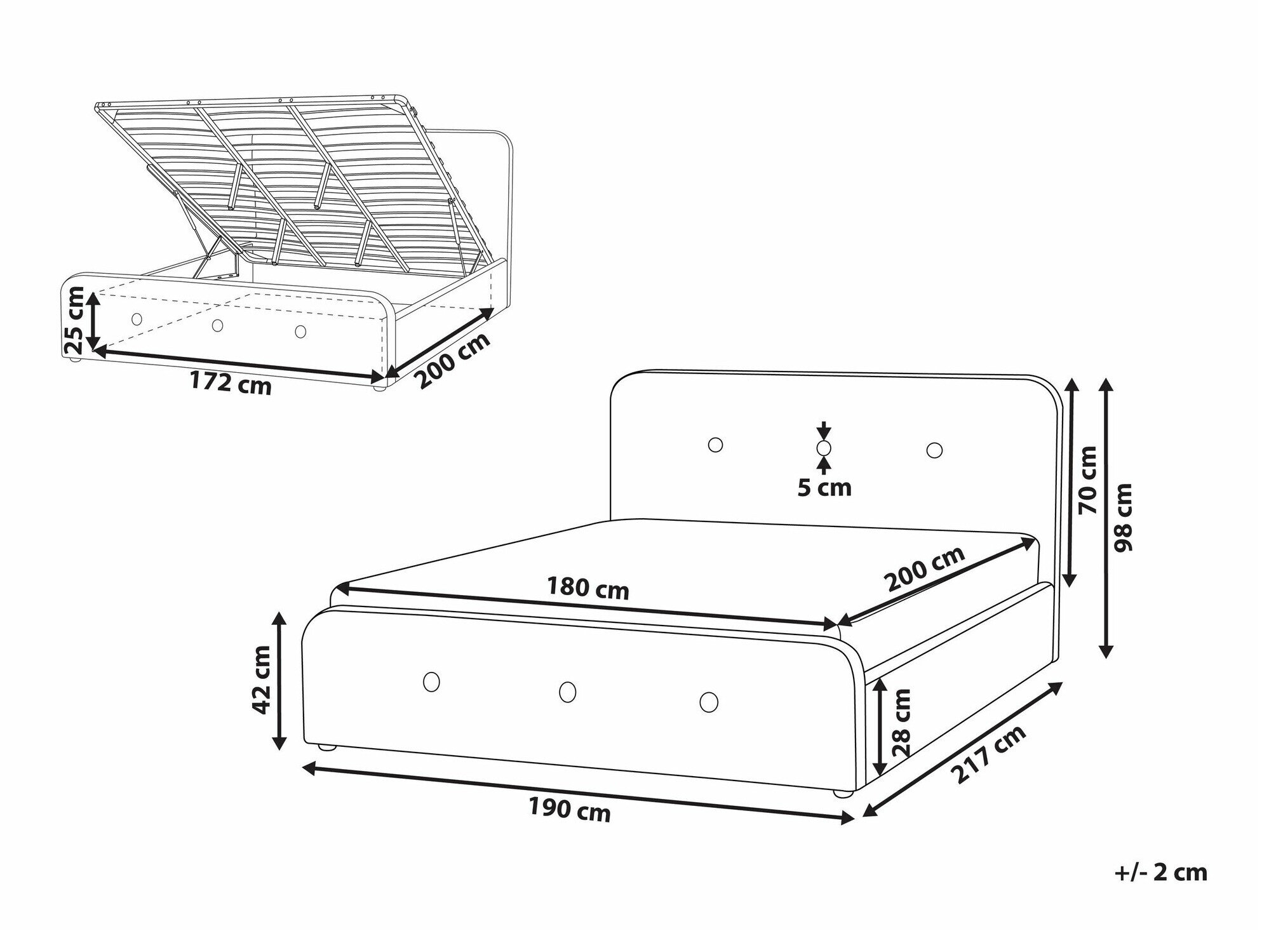Voodi Berwyn 2230 (Beež)