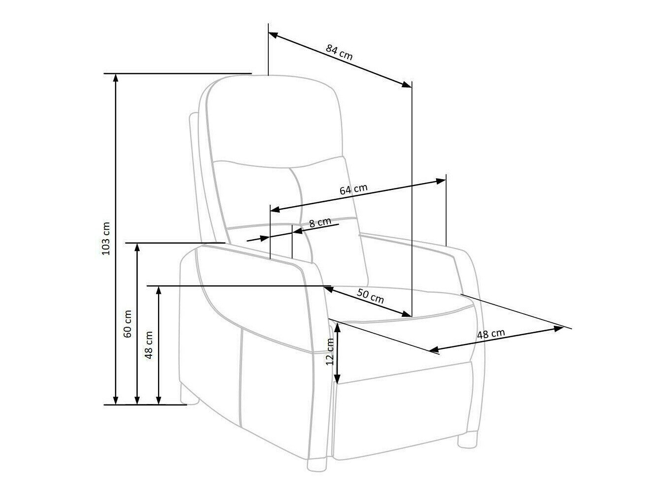 Relaxfauteuil Houston 992 (Bluvel 28)