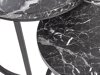 Sofabordssæt Houston 951 (Sort marmor + Sort)