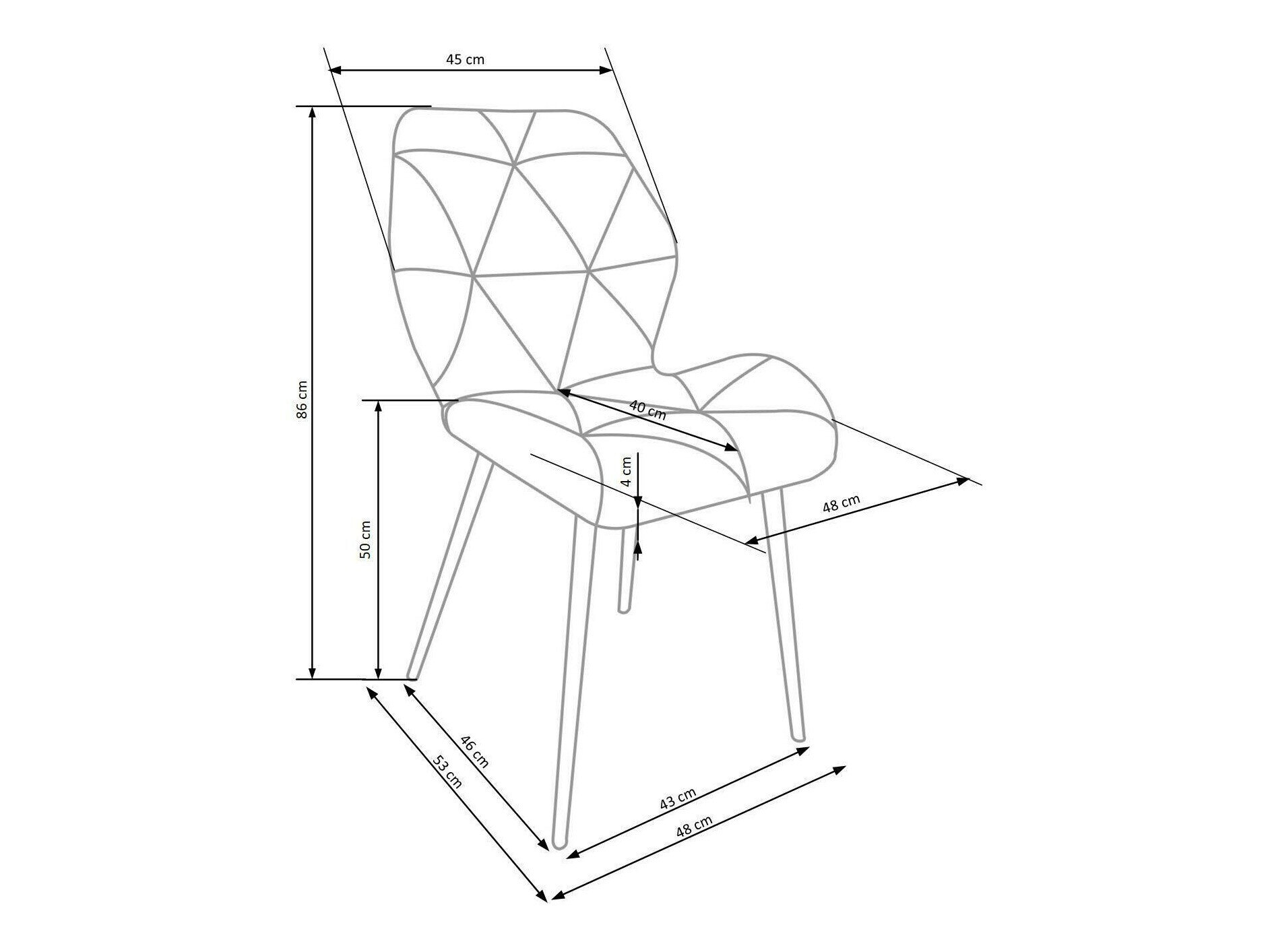 Stol Houston 1234 (Sort)