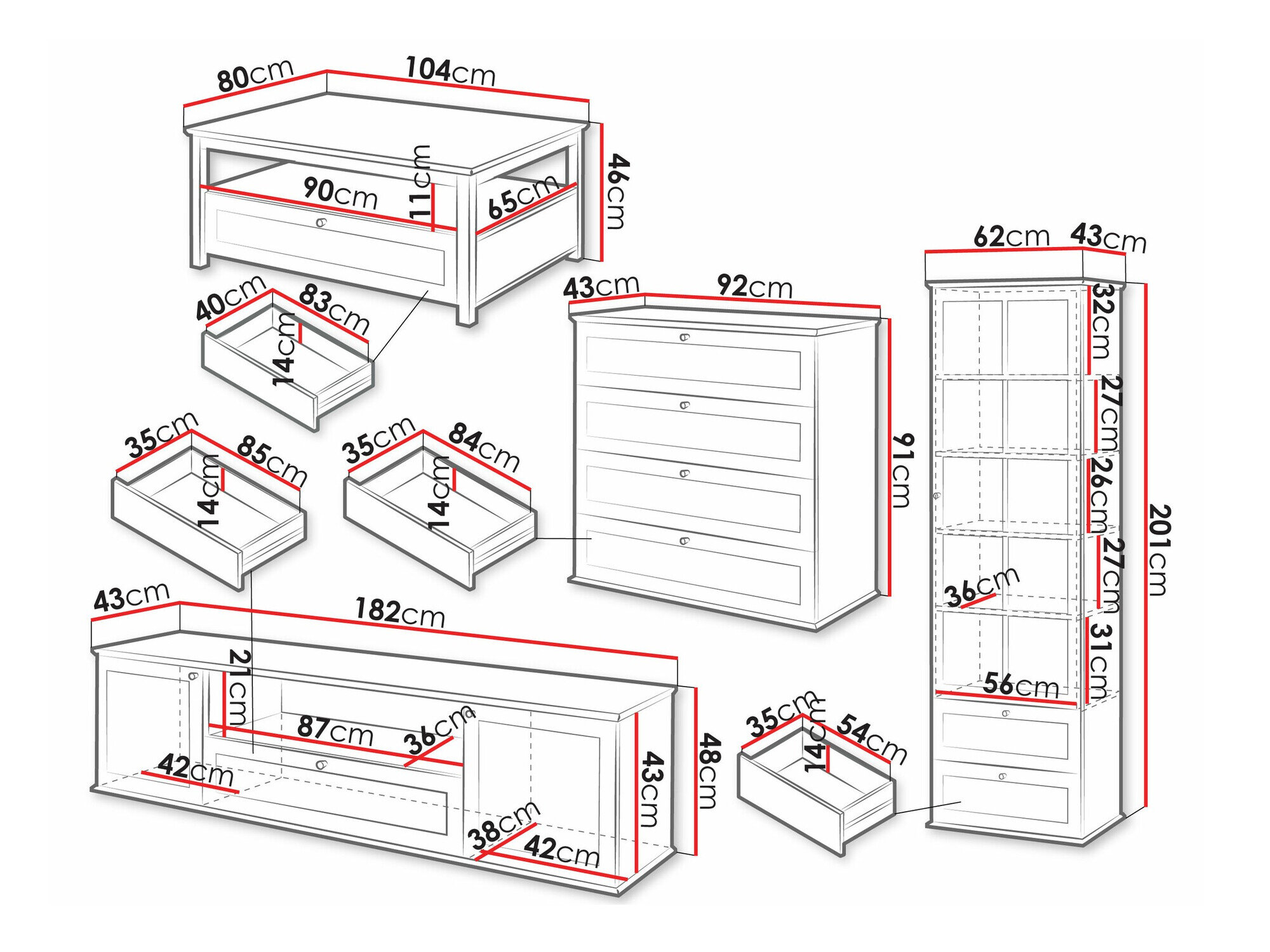 Stuemøbelsæt Comfivo Custos