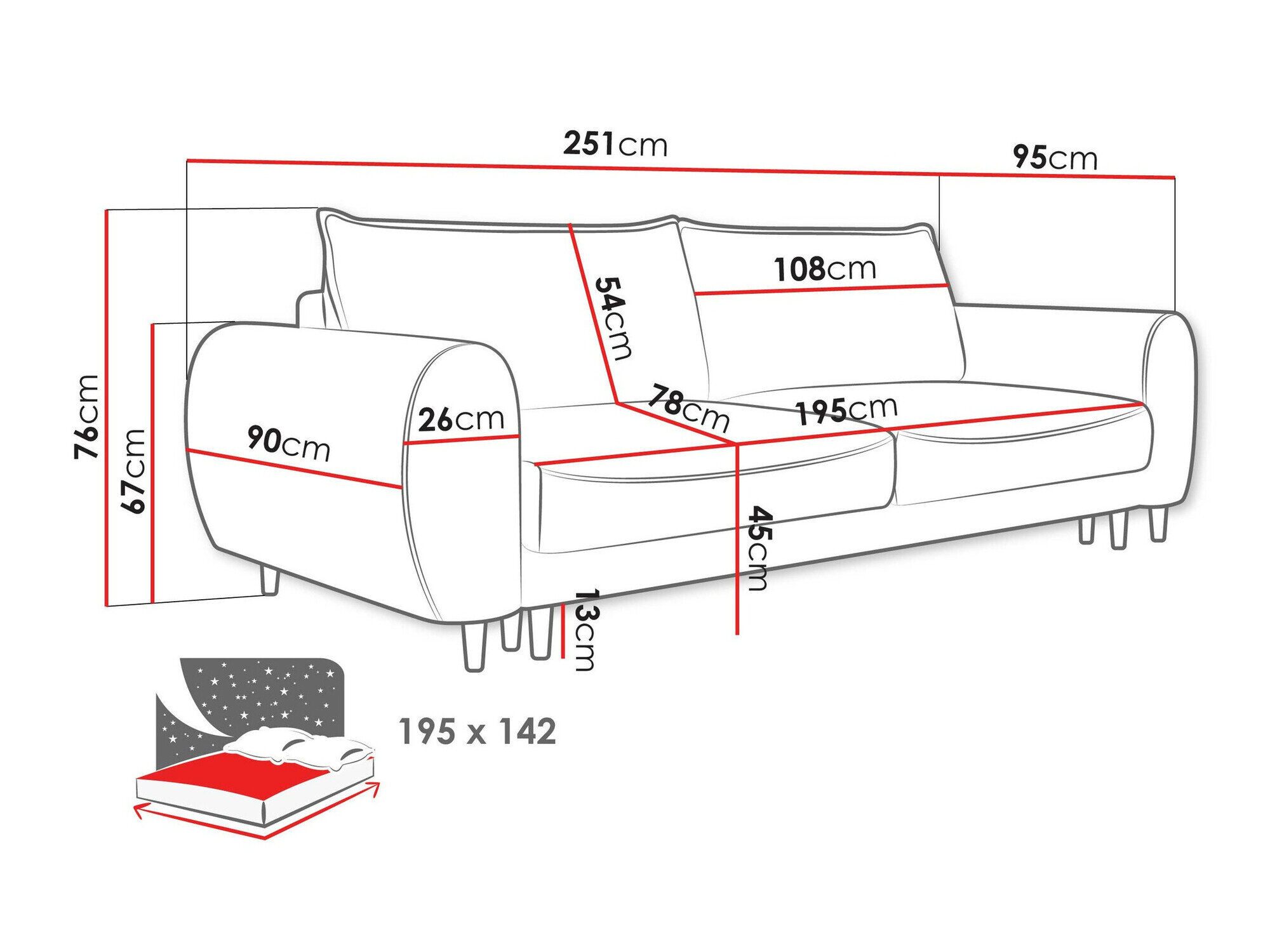 Slaapbank TrendyNest Cervalis (Onega 15)