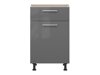 Dulap modular cu sertar și uși Tiffa Grey 140