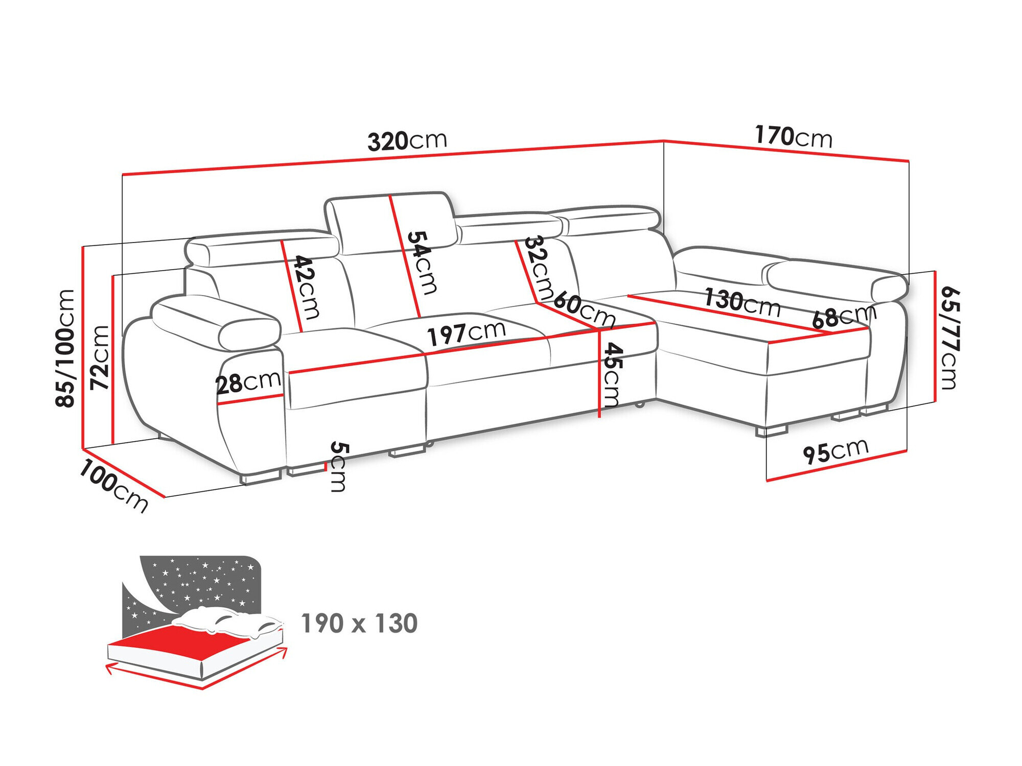 Hjørnesofa Columbus 227 (Aragon 14)