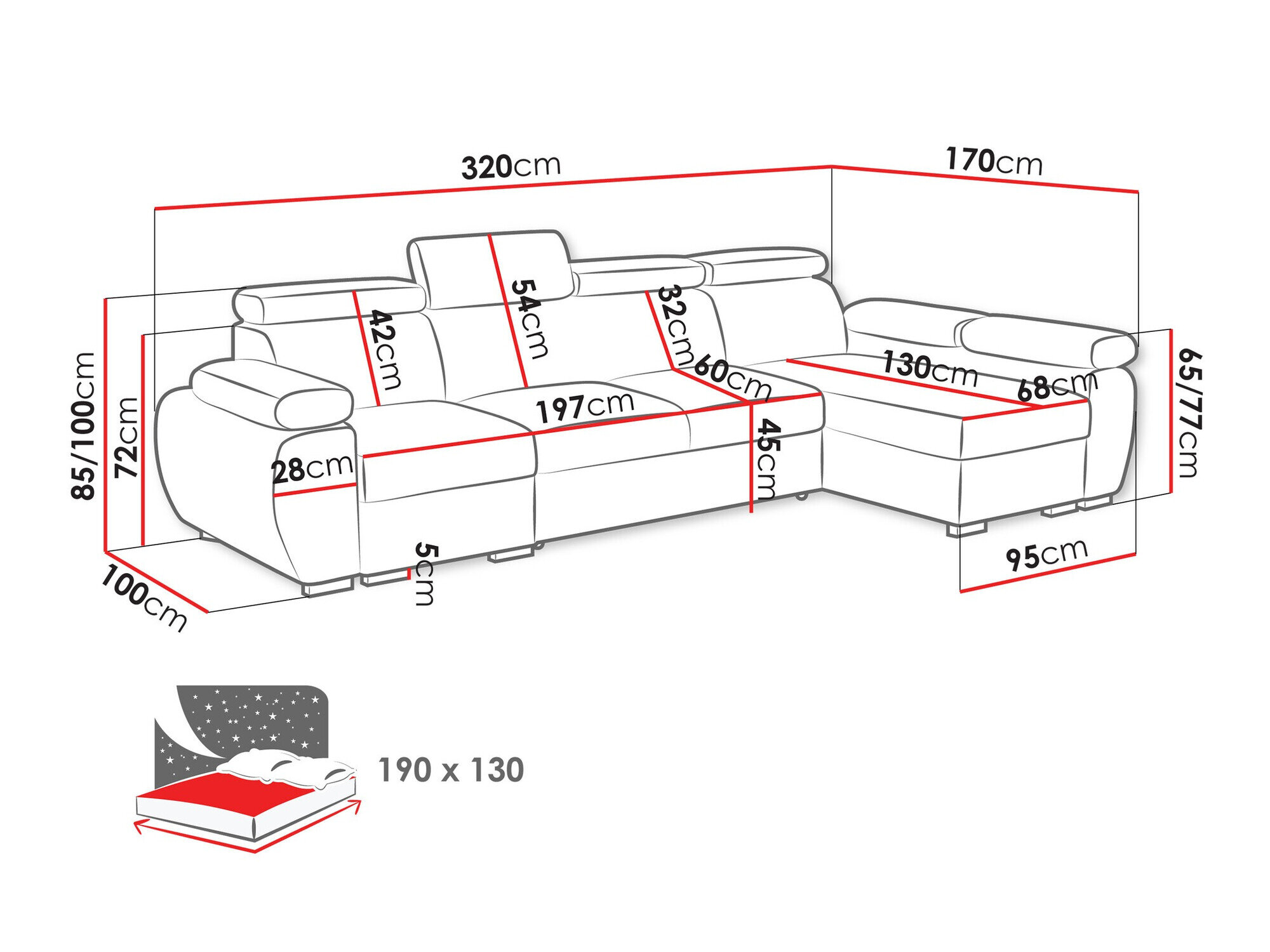 Hjørnesofa Columbus 227 (Kronos 22)
