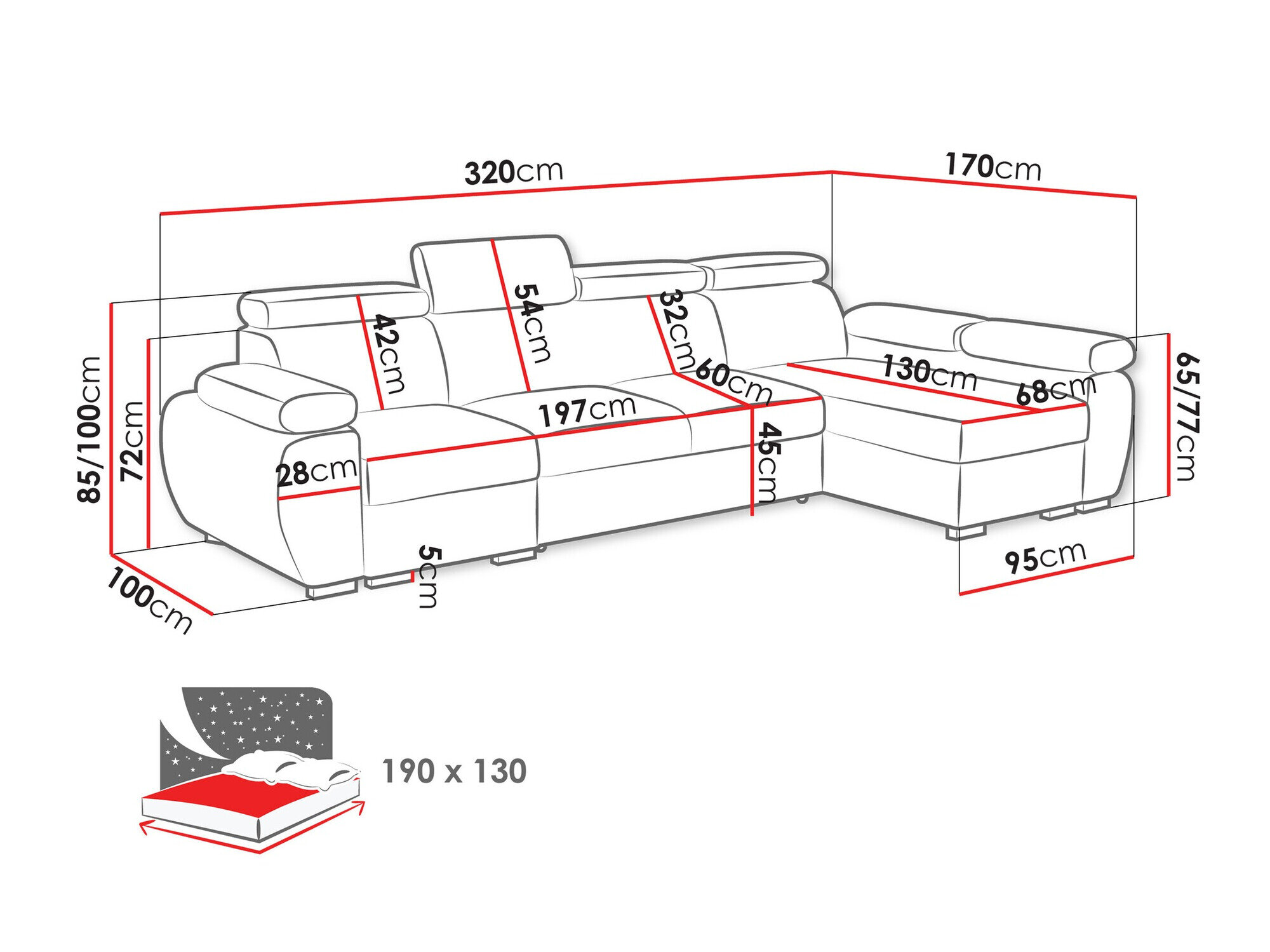 Hjørnesofa Columbus 227 (Paros 04)