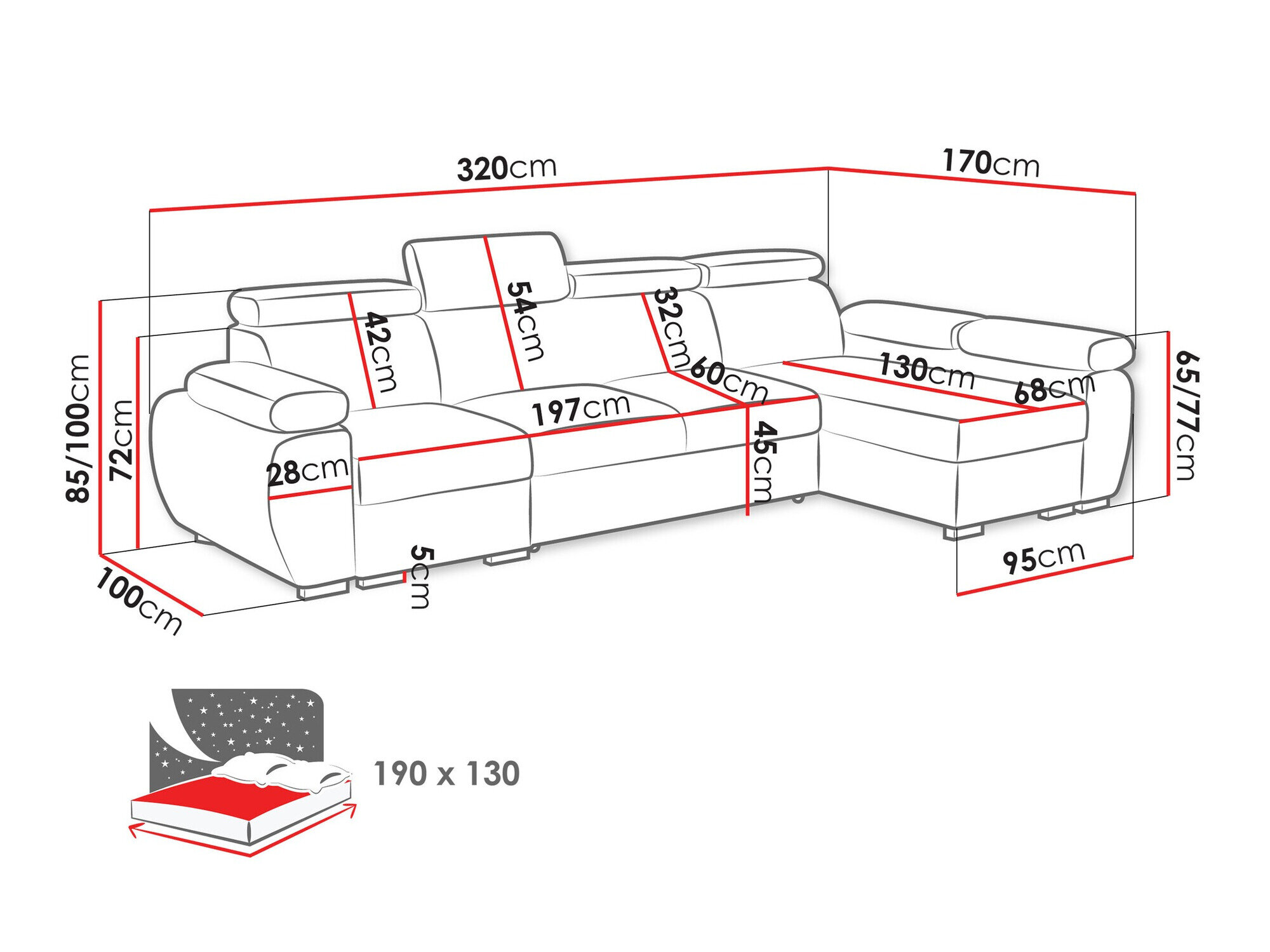 Hjørnesofa Columbus 227 (Paros 05)