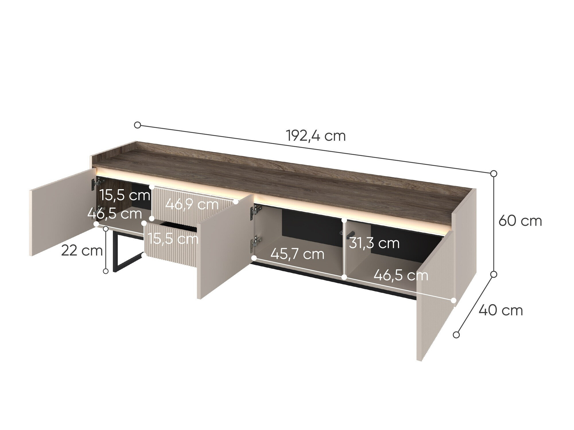 Meuble TV Elbtei 105