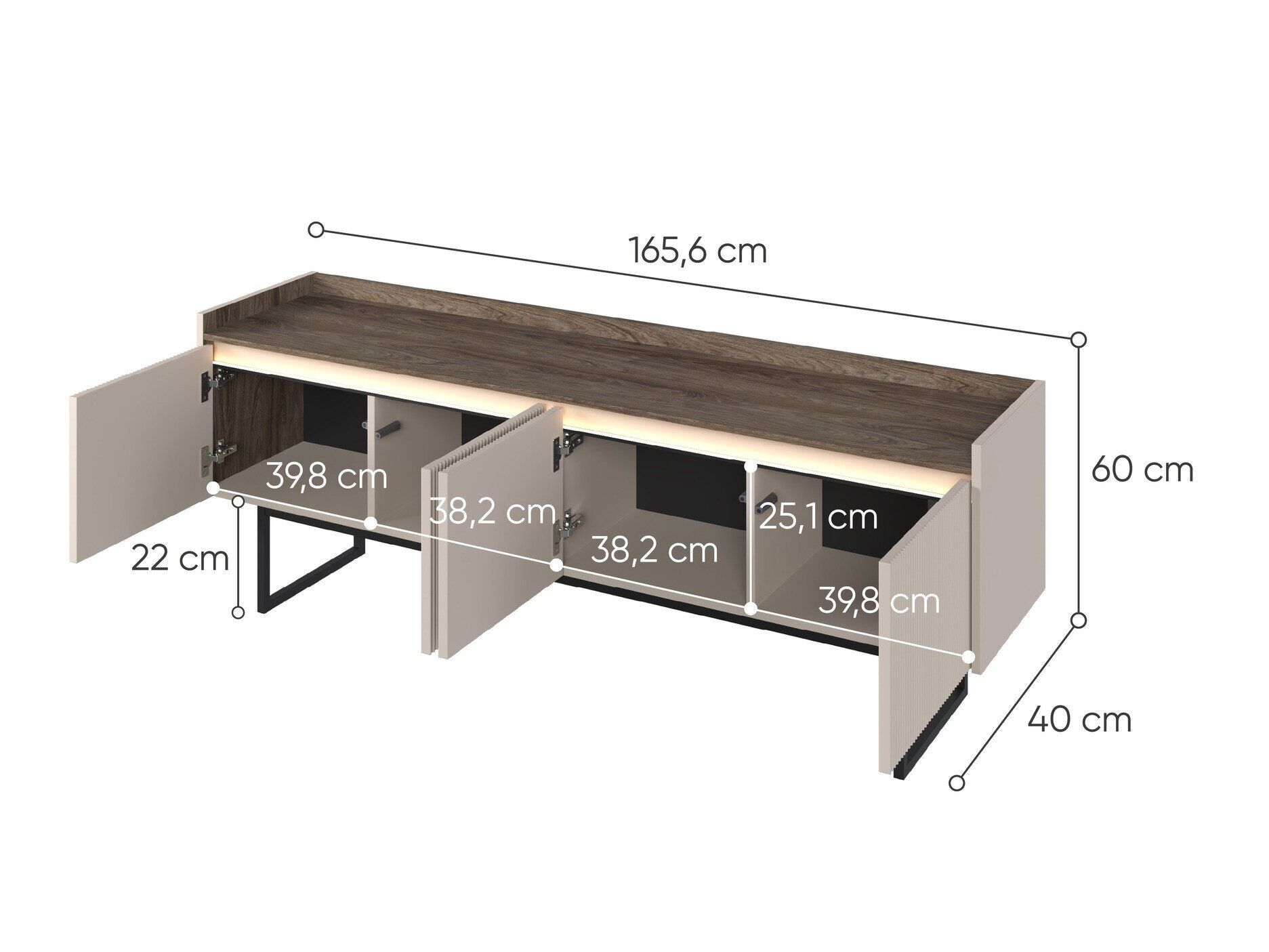 TV-meubel Elbtei 104
