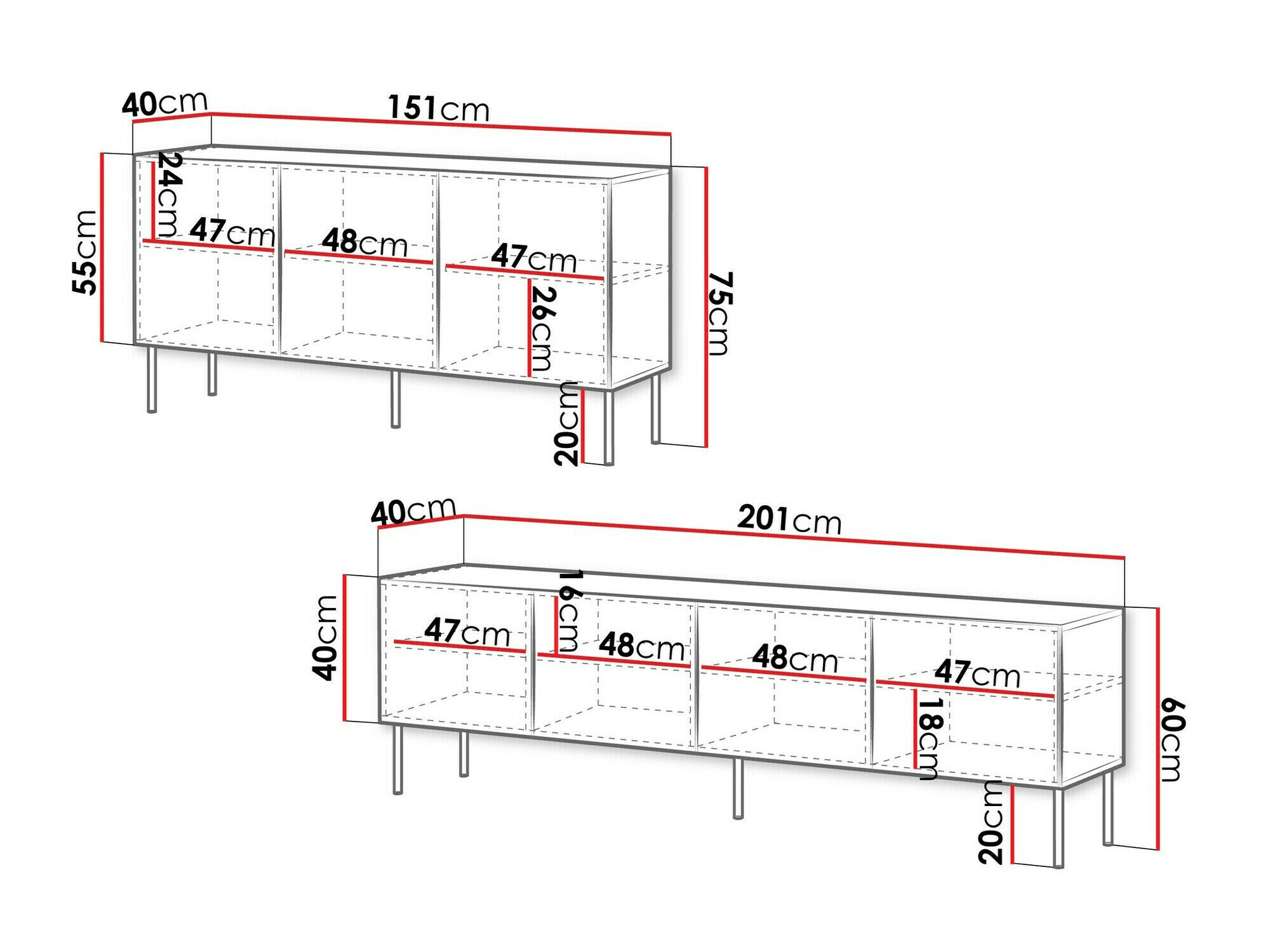 Stuemøbelsæt Monciru 107 (Sort)