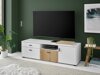 TV-bord Belmelu 105 (Hvid + Egetræ)