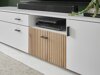 TV-bord Belmelu 106 (Hvid + Egetræ)