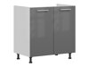 Dulap modular cu uși pentru chiuvetă Tiffa Grey 125