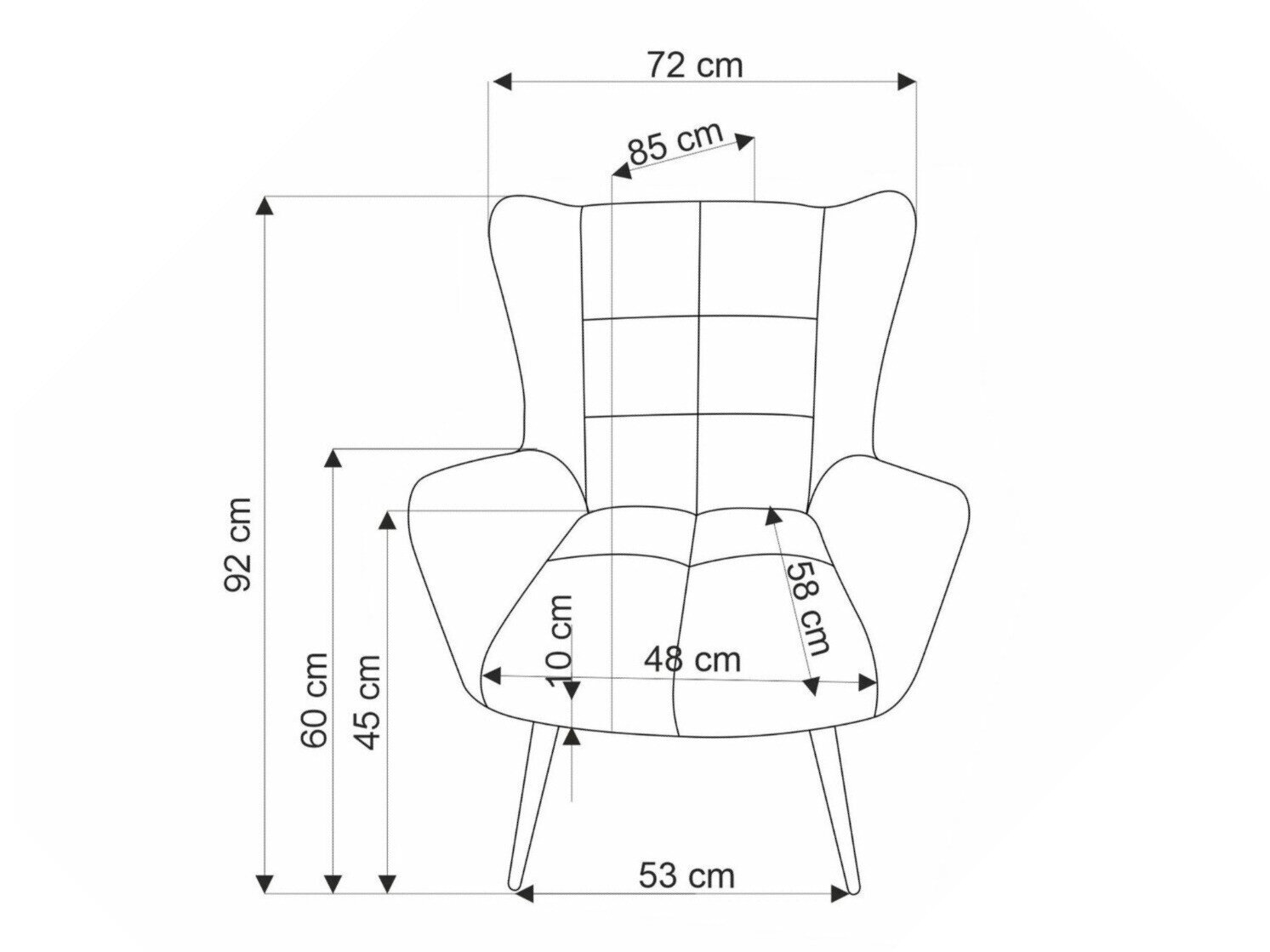 Fauteuil Houston 1756 (Grijs)