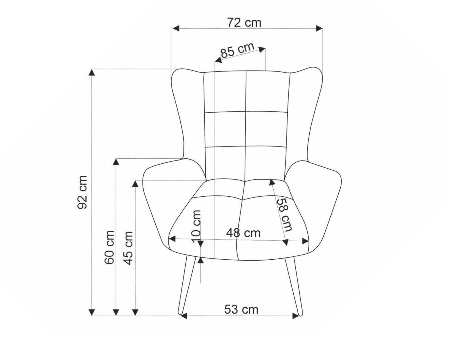 Lænestol Houston 1756 (Lys oliventræ)