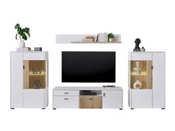 Set za dnevni boravak Belmelu 122 (Bijela + Hrast)