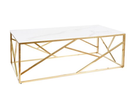 Sofabord Detroit 457 (Gylden + Hvid marmor)