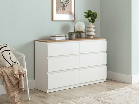 Ladekast Catelbi 102 (Wit + Eiken)