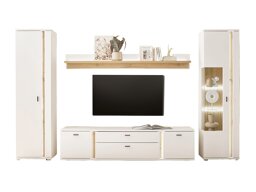 Conjunto de salón Avimavi 118 (Blanco + Roble wotan)