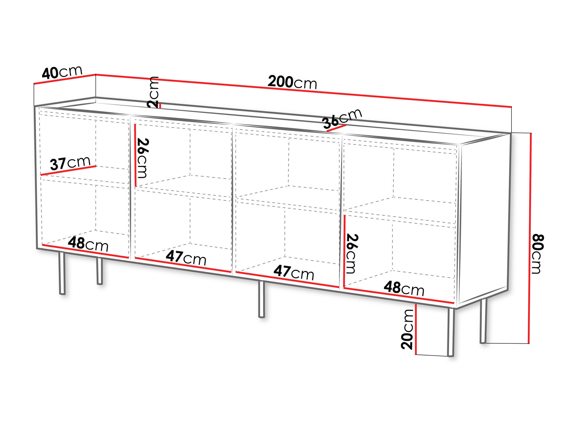 Dressoir Sillen I (Kasjmier)