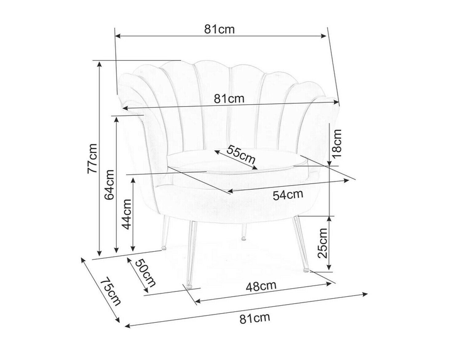 Lænestol Detroit 483 (Beige)
