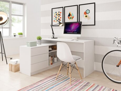 Hoekbureau Kingston 130 (Wit)