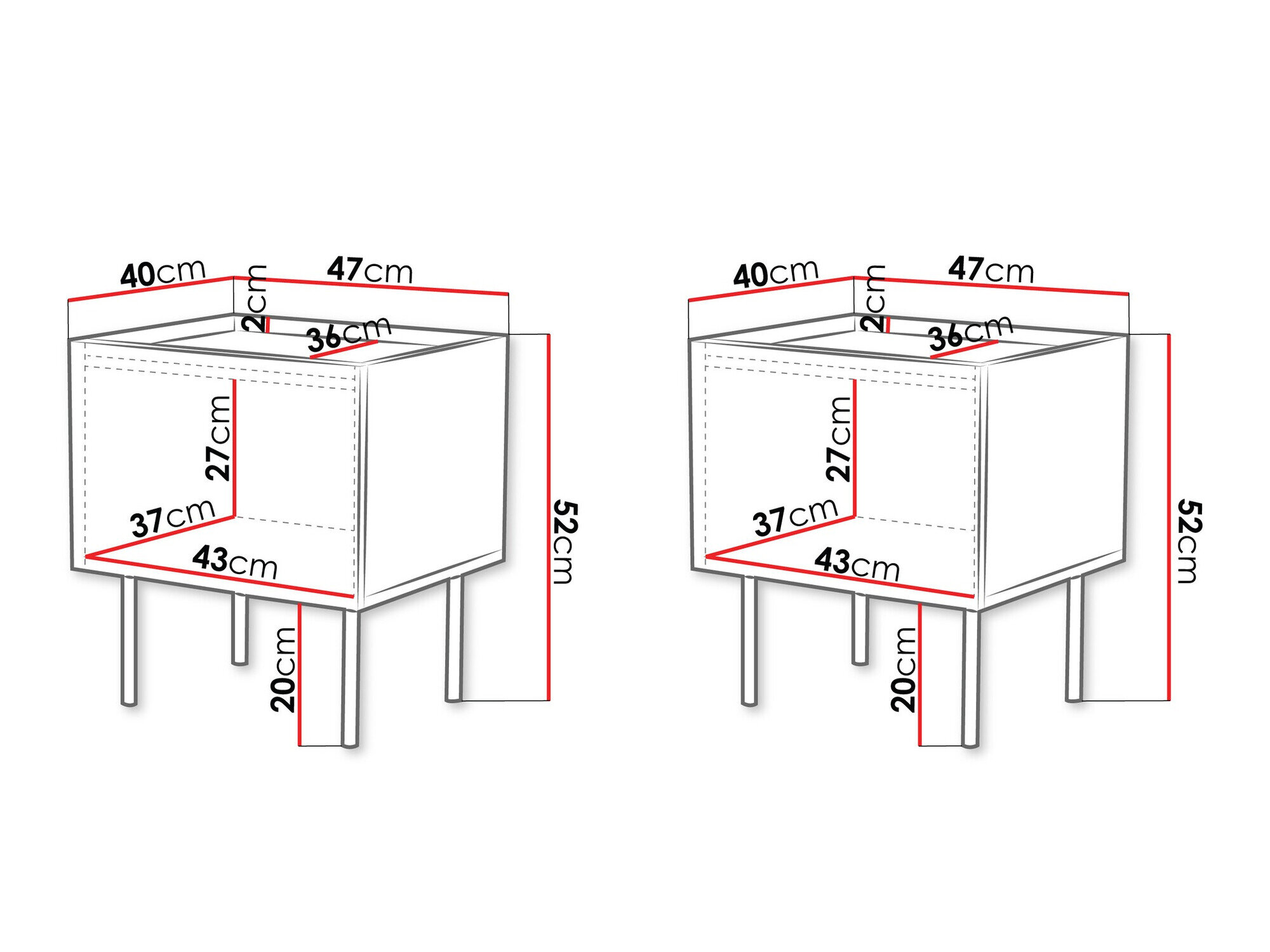 Natbordssæt Sillen (Sort)
