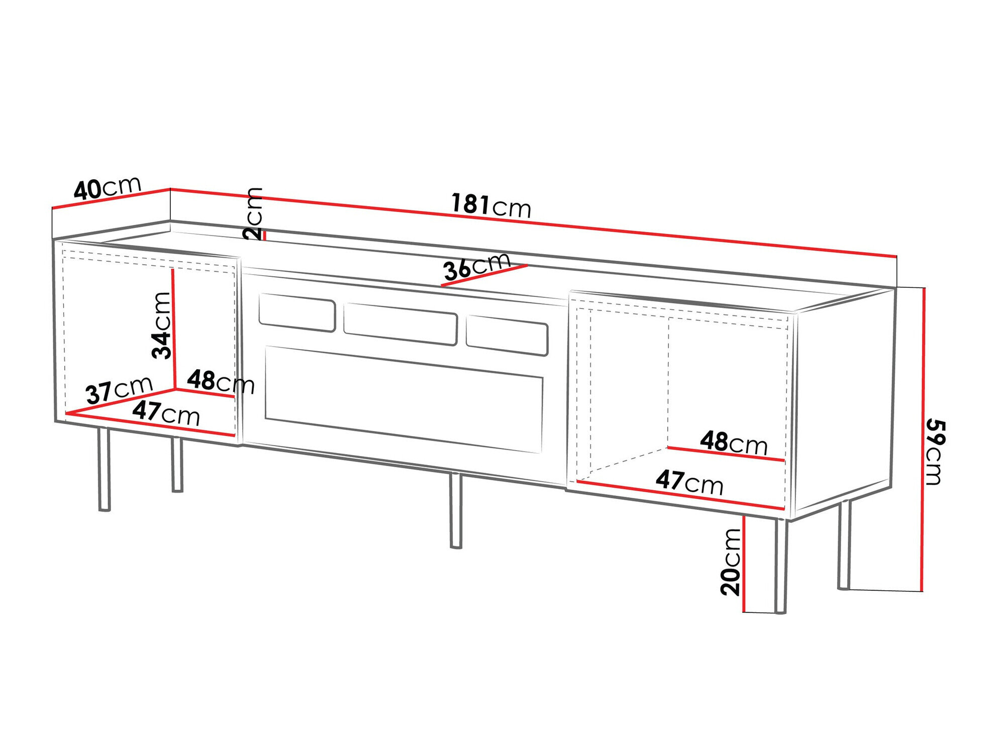 TV-bord Mortali 106 (Kashmir)
