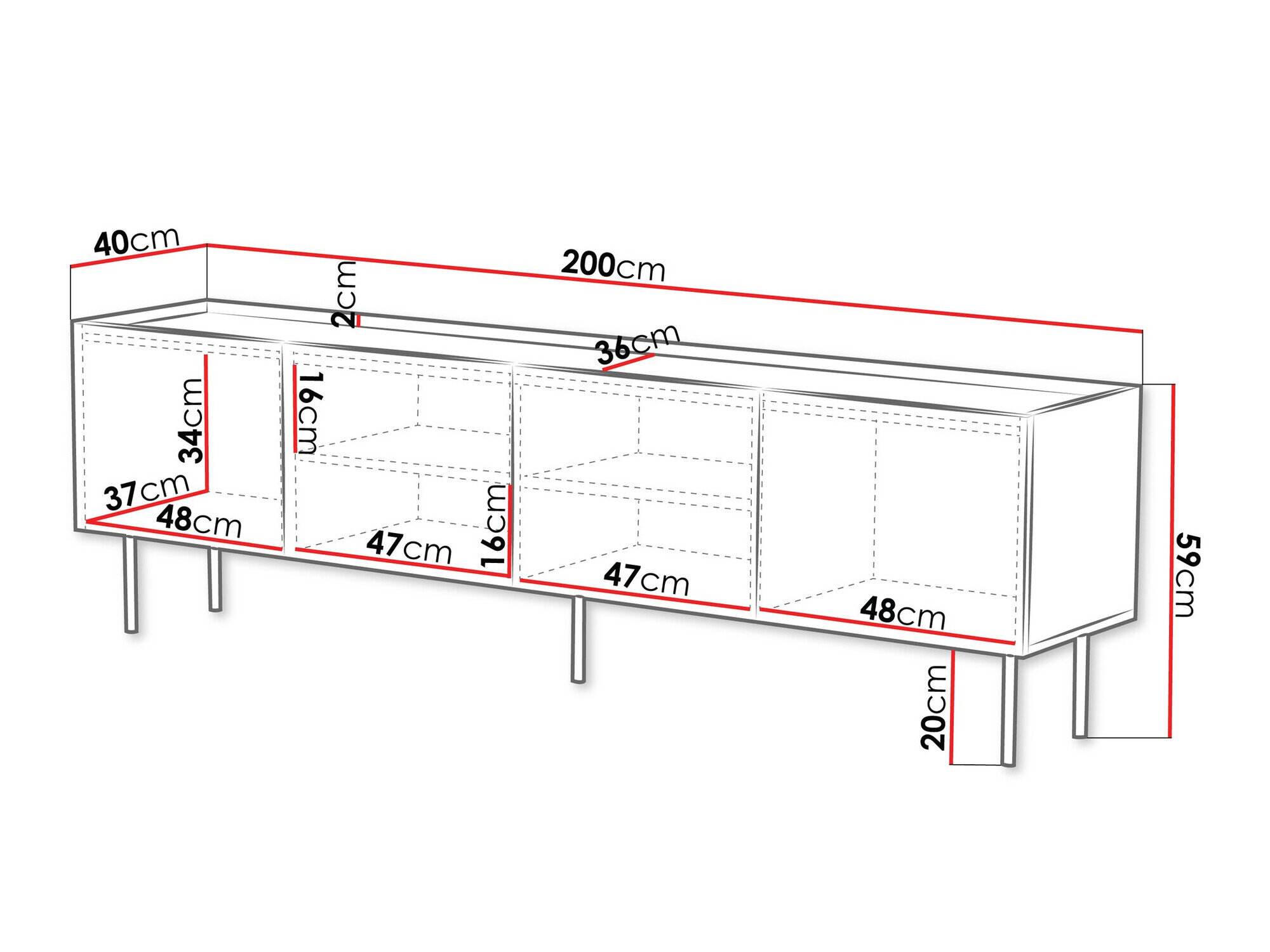 TV-bord Sillen I (Kashmir)