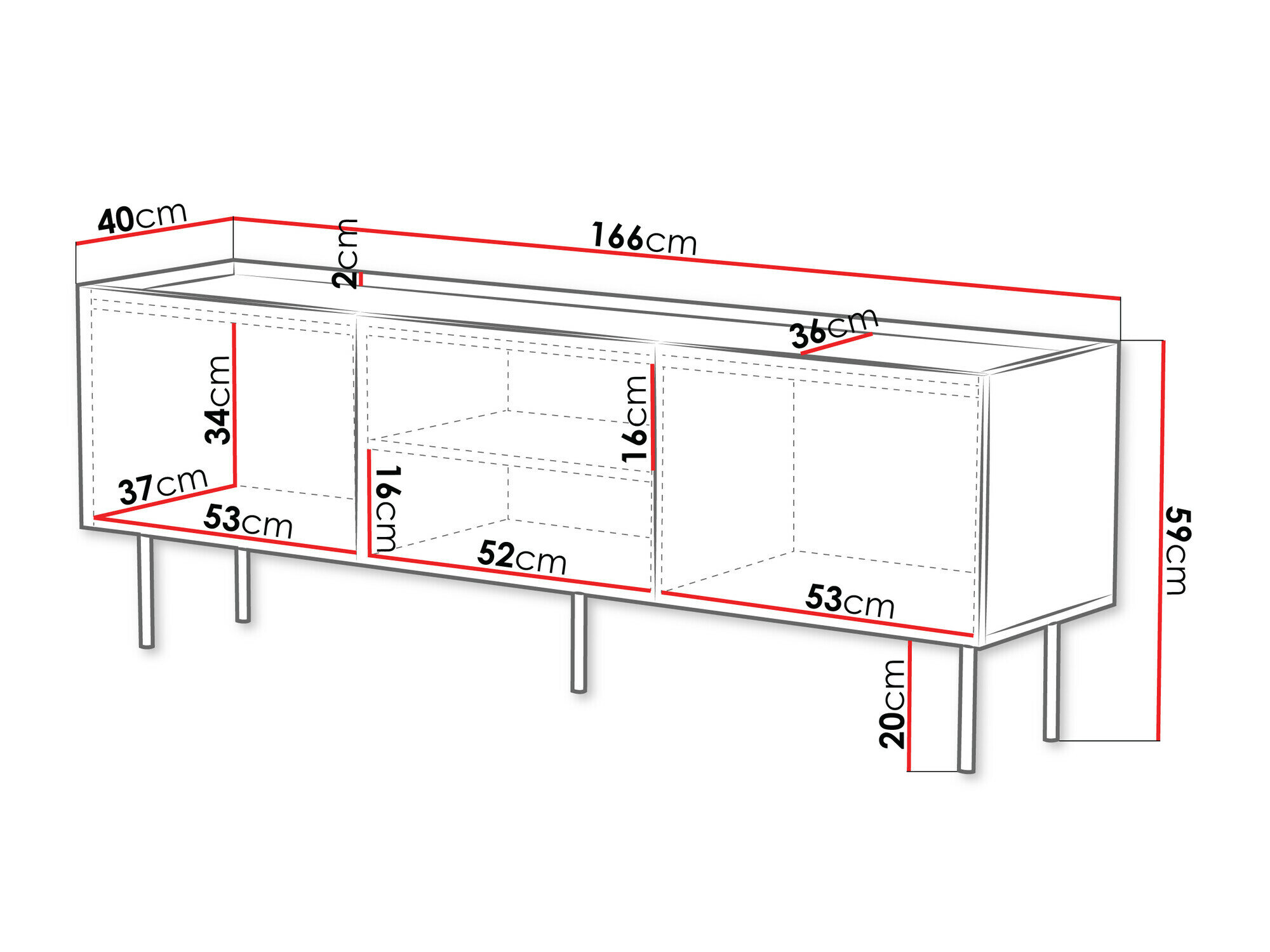 TV-meubel Sillen (Zwart)