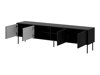 Ensemble de salon Flosoru 109 (Noyer + Noir)
