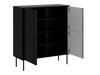 Ensemble de salon Flosoru 109 (Noyer + Noir)