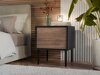 Ensemble de tables de chevet Flosoru 106 (Noyer + Noir)